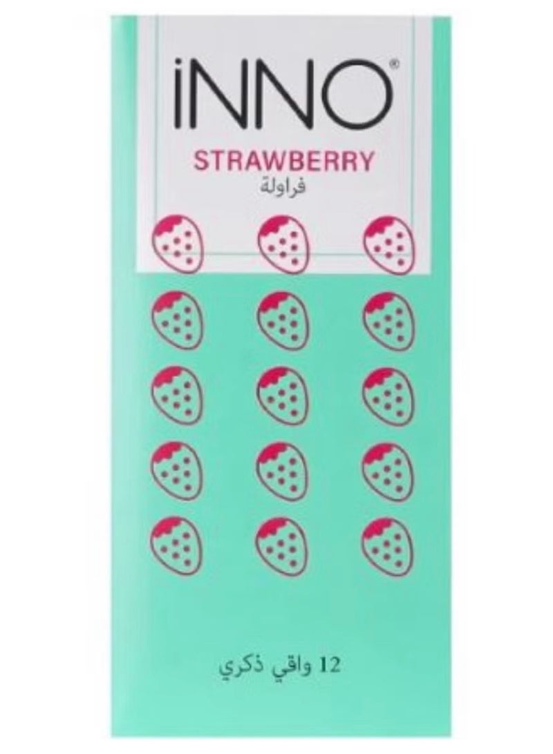 Inno Strawberry Condoms 12 Pieces